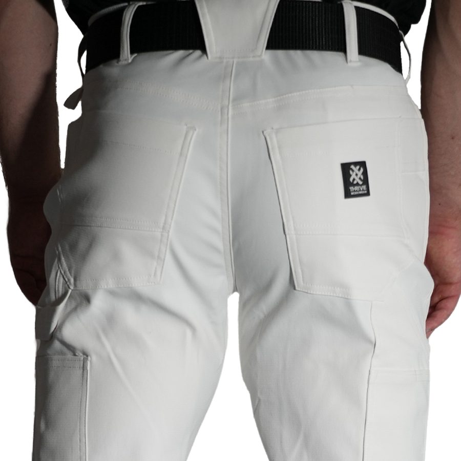 WHITE PAINTER PANTS SHORTS COOK PANTS NEW WITH DEFECTS WAIST 30 34